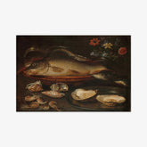 Still Life with Fish, Sea Food and Flowers by Clara Peeters - thumbnail_0_nf_66fe61738213847b6f357bb2